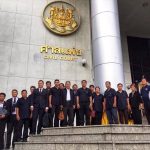 Ray Law legal team standing at the Civil Court of Thailand, representing professionalism and commitment to justice.